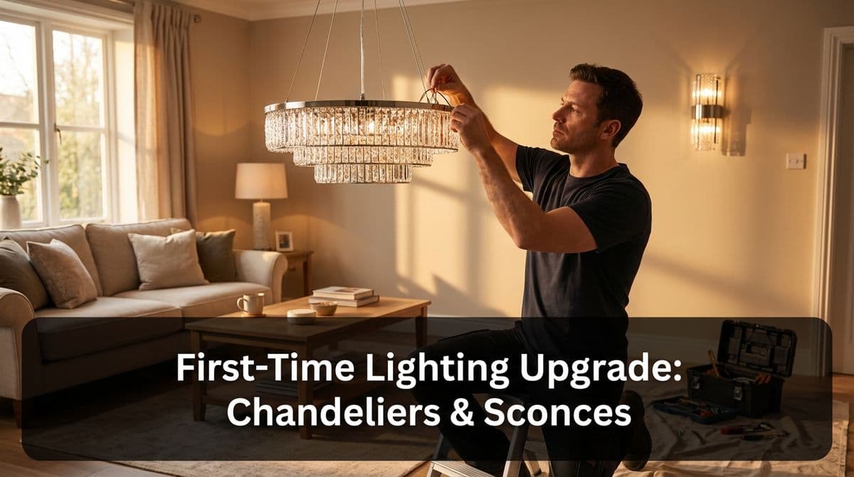 Featured post - First-Time Lighting Upgrade: Chandeliers & Sconces